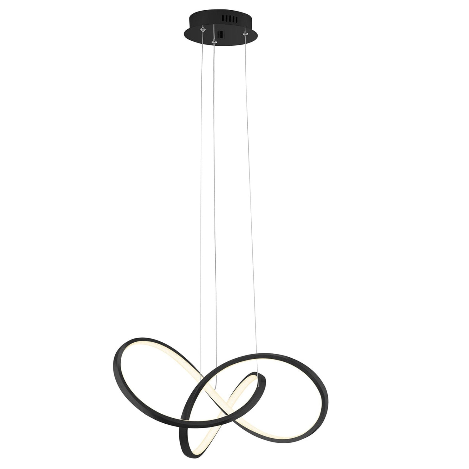 Knotted LED Dimmable Chandelier // Black - Home Elegance USA