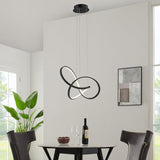 Knotted LED Dimmable Chandelier // Black - Home Elegance USA