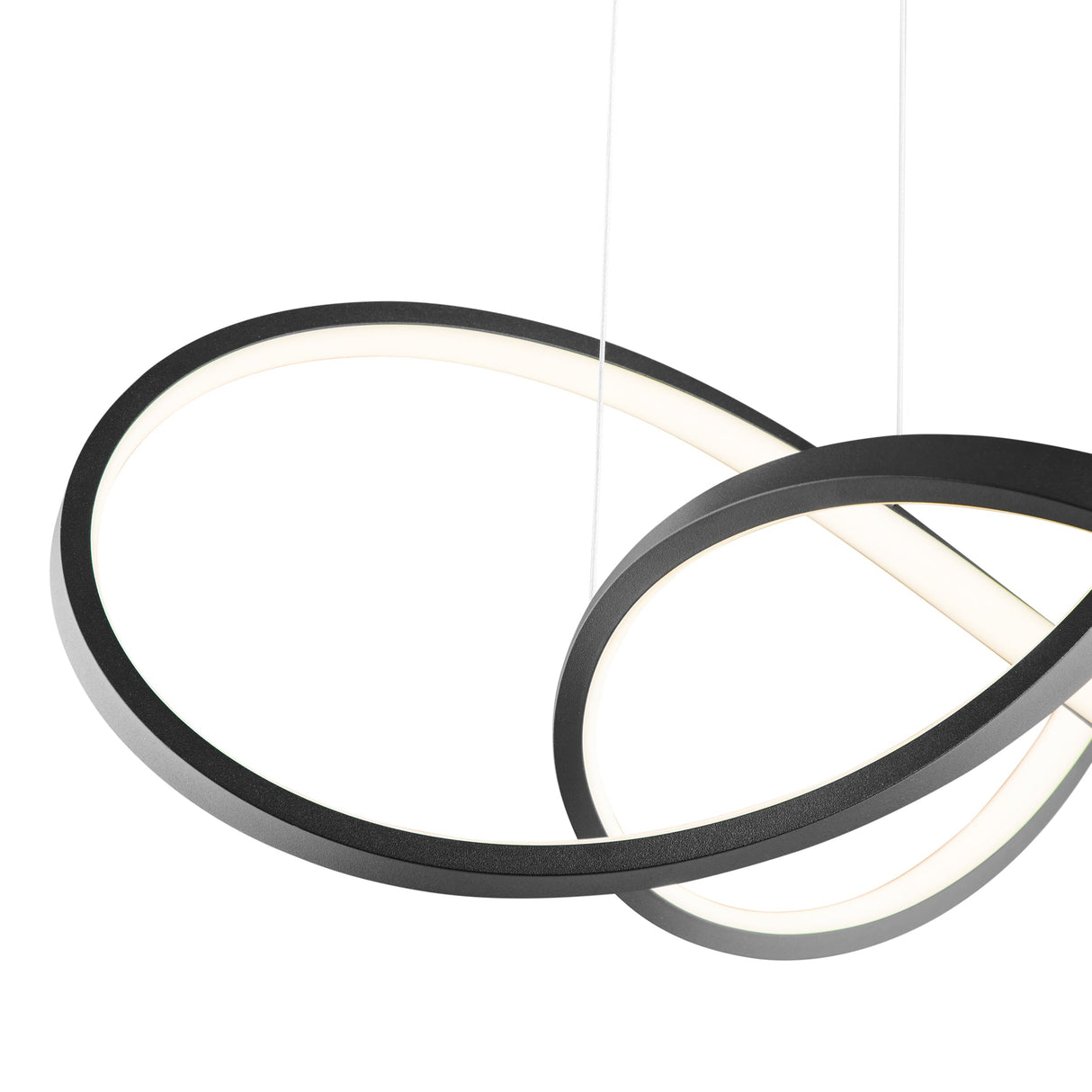 Knotted LED Dimmable Chandelier // Black - Home Elegance USA