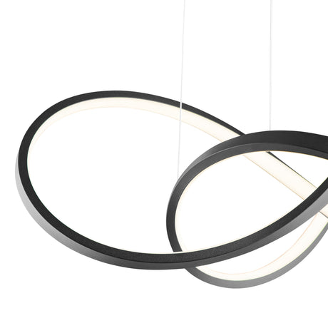 Knotted Led Dimmable Chandelier // Black | Finesse