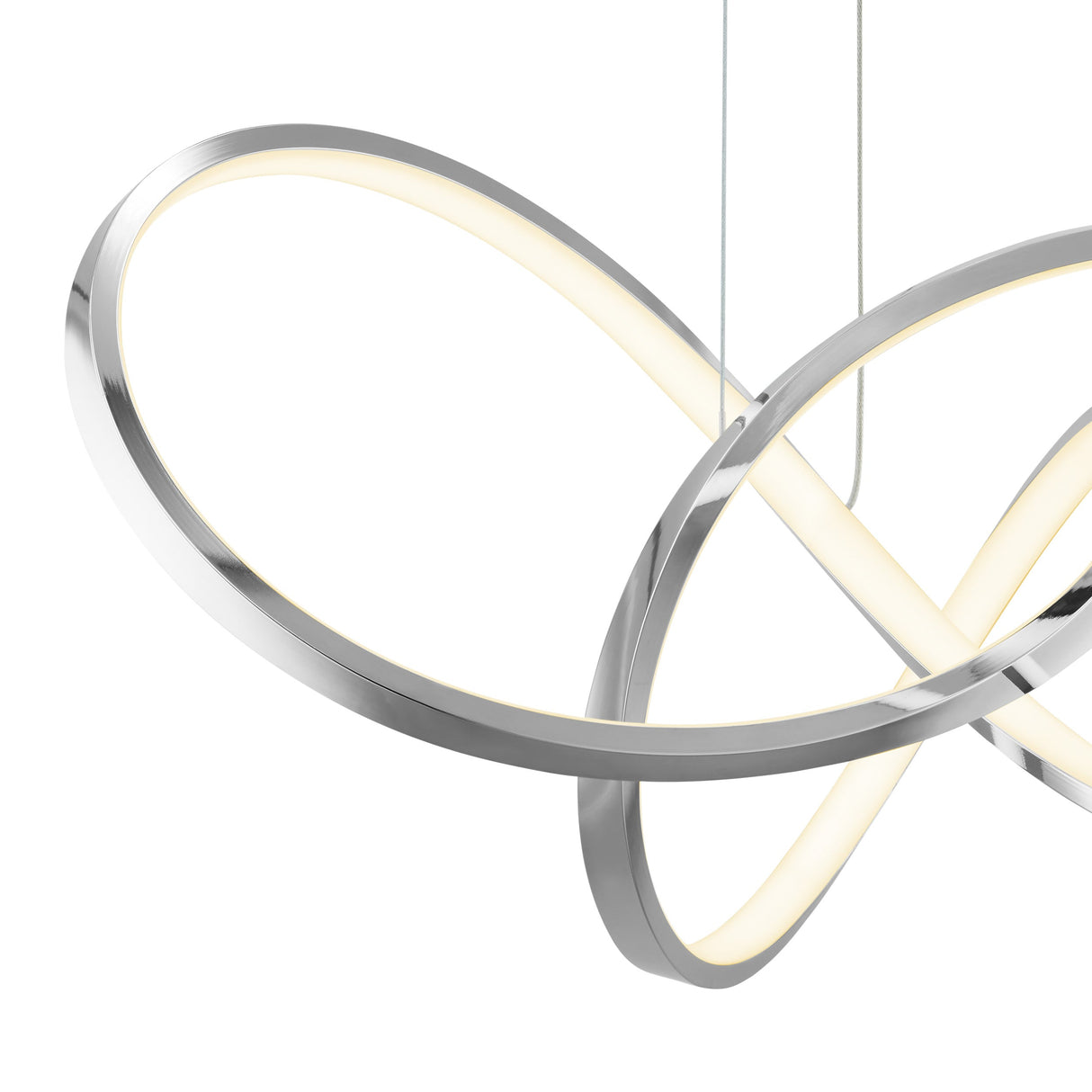 Knotted LED Dimmable Chandelier // Chrome - Home Elegance USA
