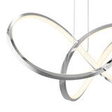 Knotted LED Dimmable Chandelier // Chrome - Home Elegance USA
