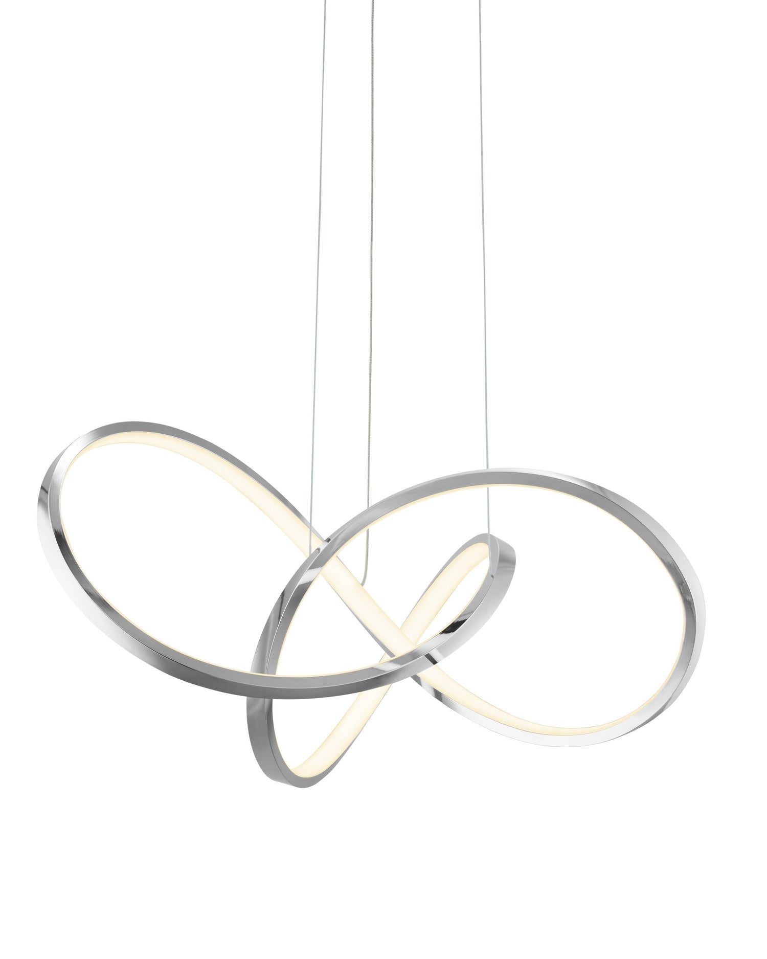 Knotted LED Dimmable Chandelier // Chrome - Home Elegance USA