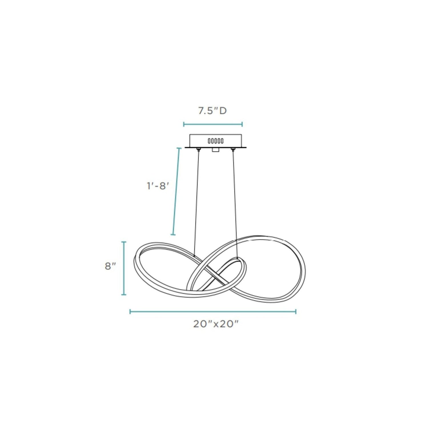 Knotted LED Dimmable Chandelier // Sandy Gold - Home Elegance USA