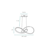 Knotted LED Dimmable Chandelier // Sandy Gold - Home Elegance USA