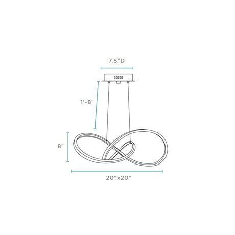 Knotted Led Dimmable Chandelier // Sandy Gold | Finesse