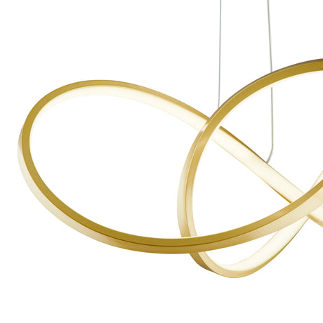 Knotted Led Dimmable Chandelier // Sandy Gold | Finesse