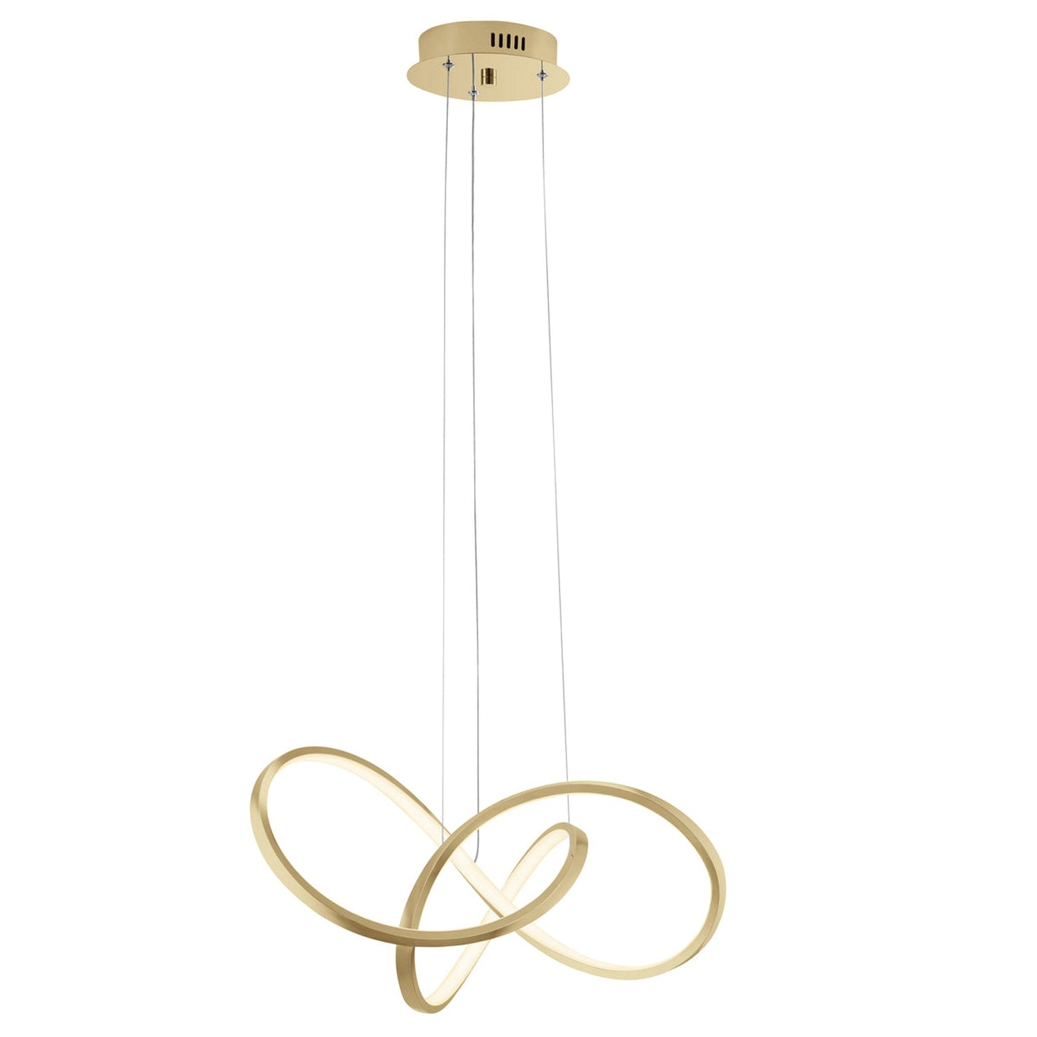 Knotted LED Dimmable Chandelier // Sandy Gold - Home Elegance USA