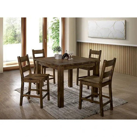 Kristen 5-Piece Square Counter Height Dining Set by Furniture of America Furniture of America