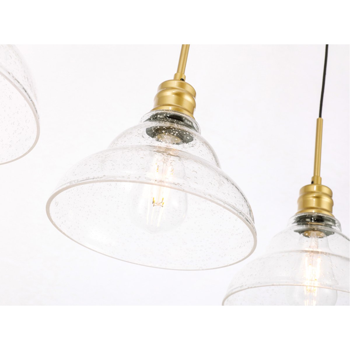 Elegant Lighting Clive 3-Light Seeded Glass Pendant - Home Elegance USA