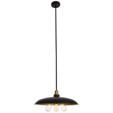 Elegant Lighting Anders Chandelier in Black and Brass - Home Elegance USA