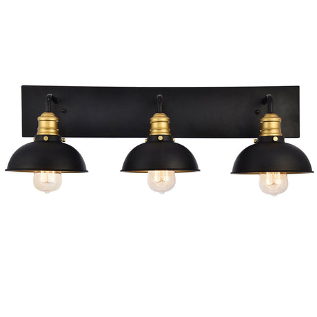 Elegant Lighting Anders Wall Sconce Black and Brass - Home Elegance USA