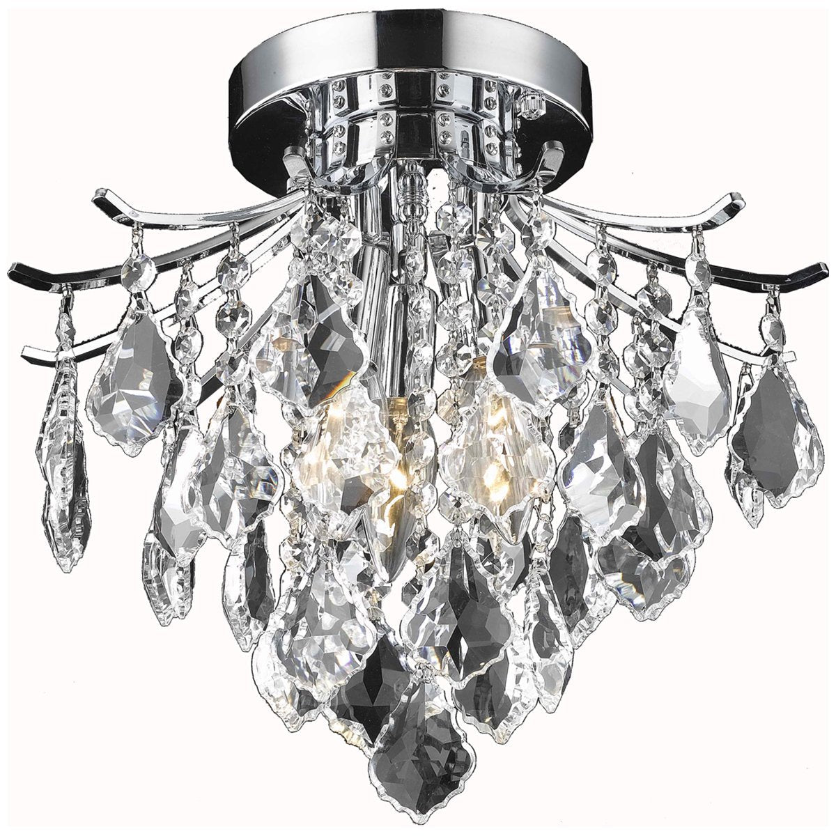 Amelia 12 - Inch Crystal Flush Mount | Elegant Lighting - ELL - LD8100F12C - Home Elegance USA - 1