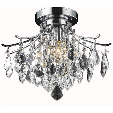 Elegant Lighting Amelia 16-Inch Crystal Flush Mount - Home Elegance USA