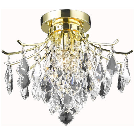Elegant Lighting Amelia 16-Inch Crystal Flush Mount - Home Elegance USA