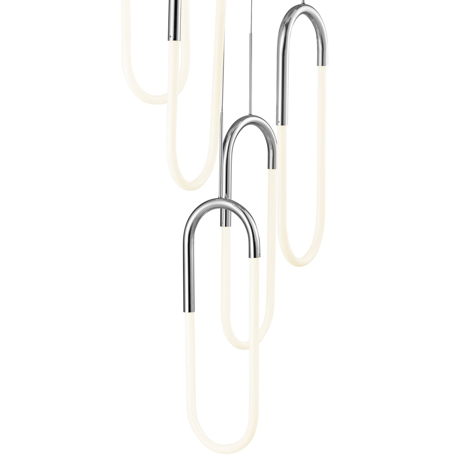 LED Five Clips Chandelier // Chrome - Home Elegance USA