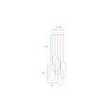 LED Five Clips Chandelier // Chrome - Home Elegance USA