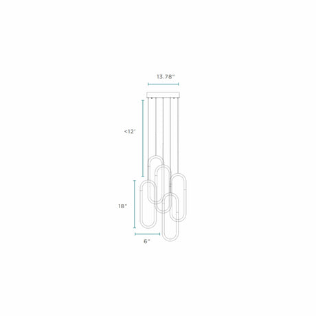 Led Five Clips Chandelier // Chrome | Finesse