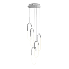 Led Five Clips Chandelier // Chrome | Finesse