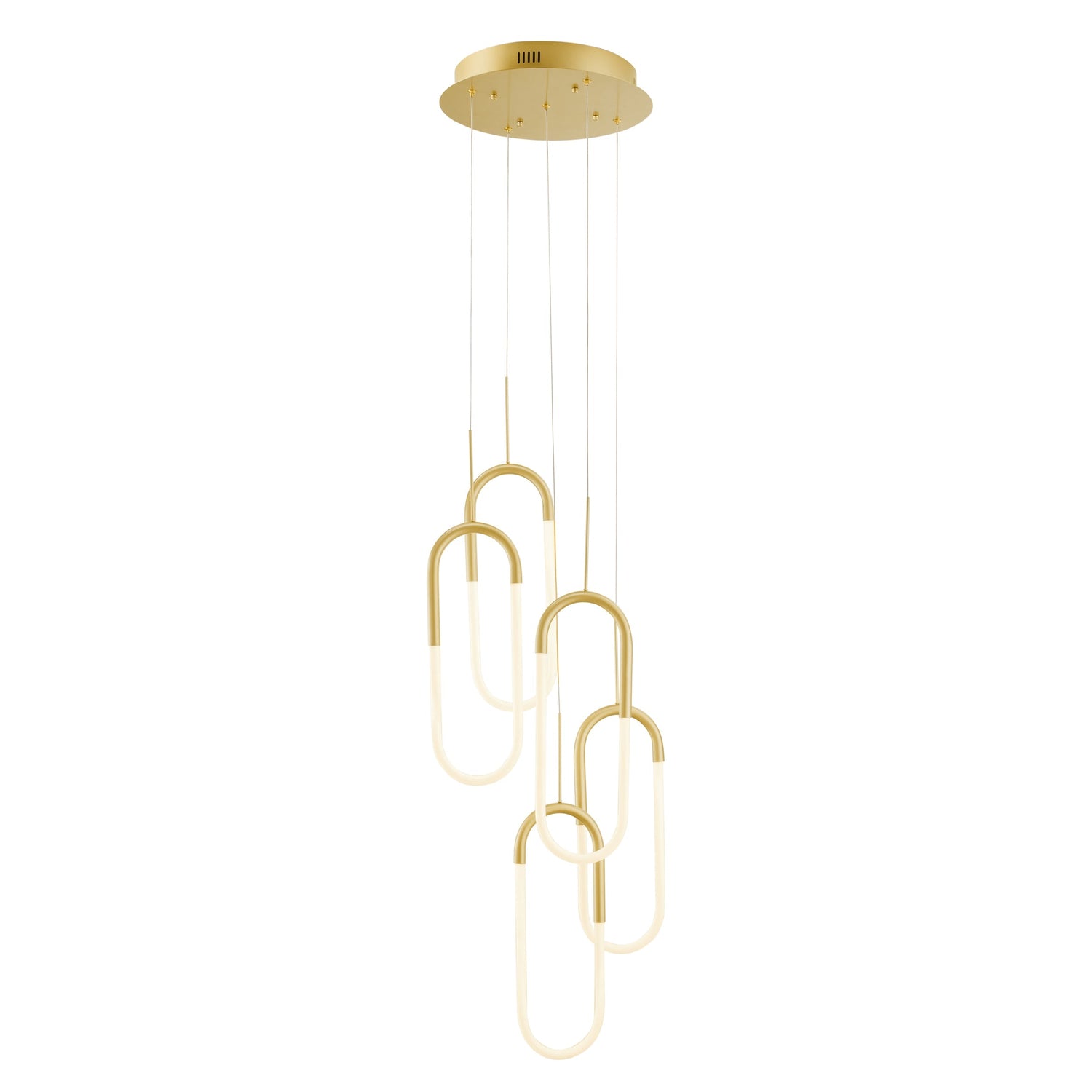LED Five Clips Chandelier //  Sandy Gold - Home Elegance USA