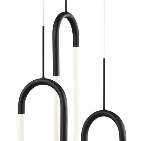 Led Three Clips Chandelier // Matte Black | Finesse