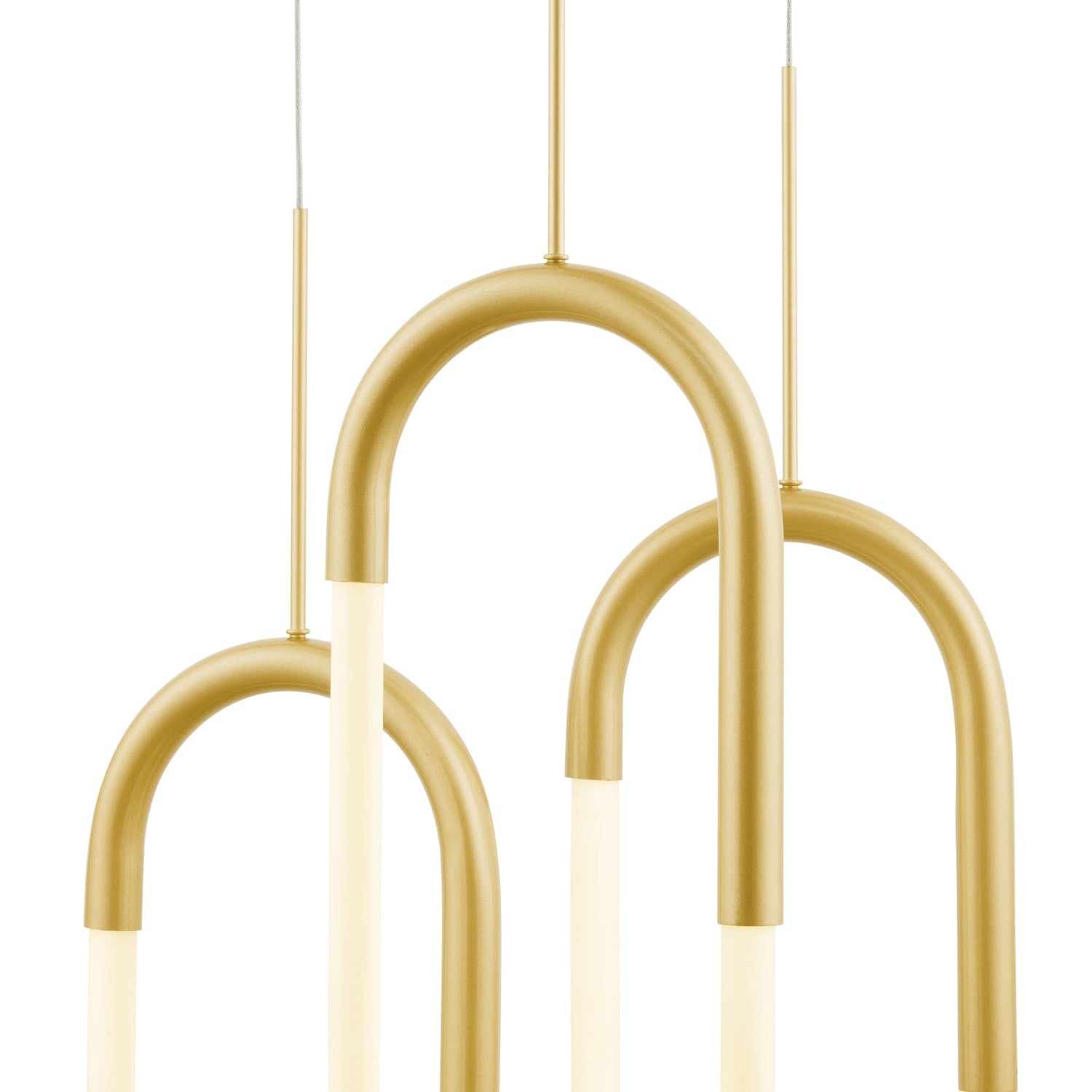 LED Three Clips Chandelier // Sandy Gold - Home Elegance USA