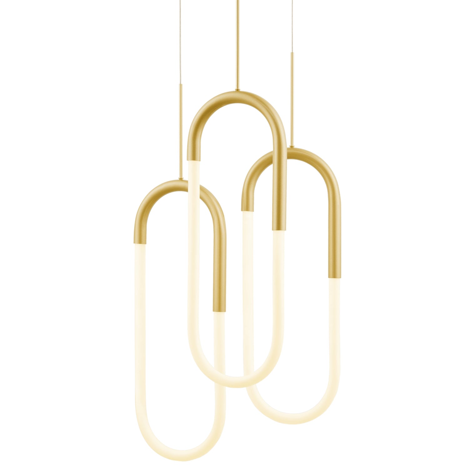 LED Three Clips Chandelier // Sandy Gold - Home Elegance USA