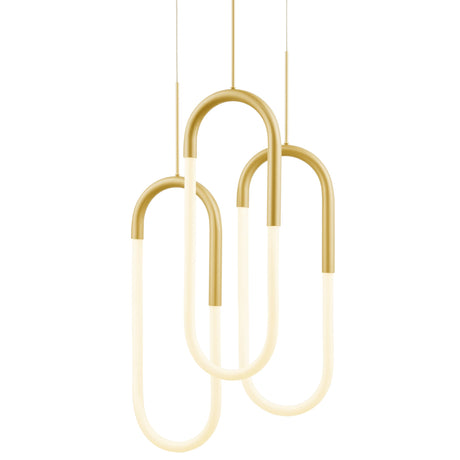 Led Three Clips Chandelier // Sandy Gold | Finesse