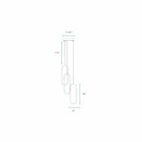 LED Three Clips Chandelier // Sandy Gold - Home Elegance USA