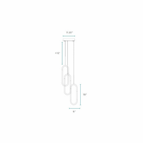 Led Three Clips Chandelier // Sandy Gold | Finesse