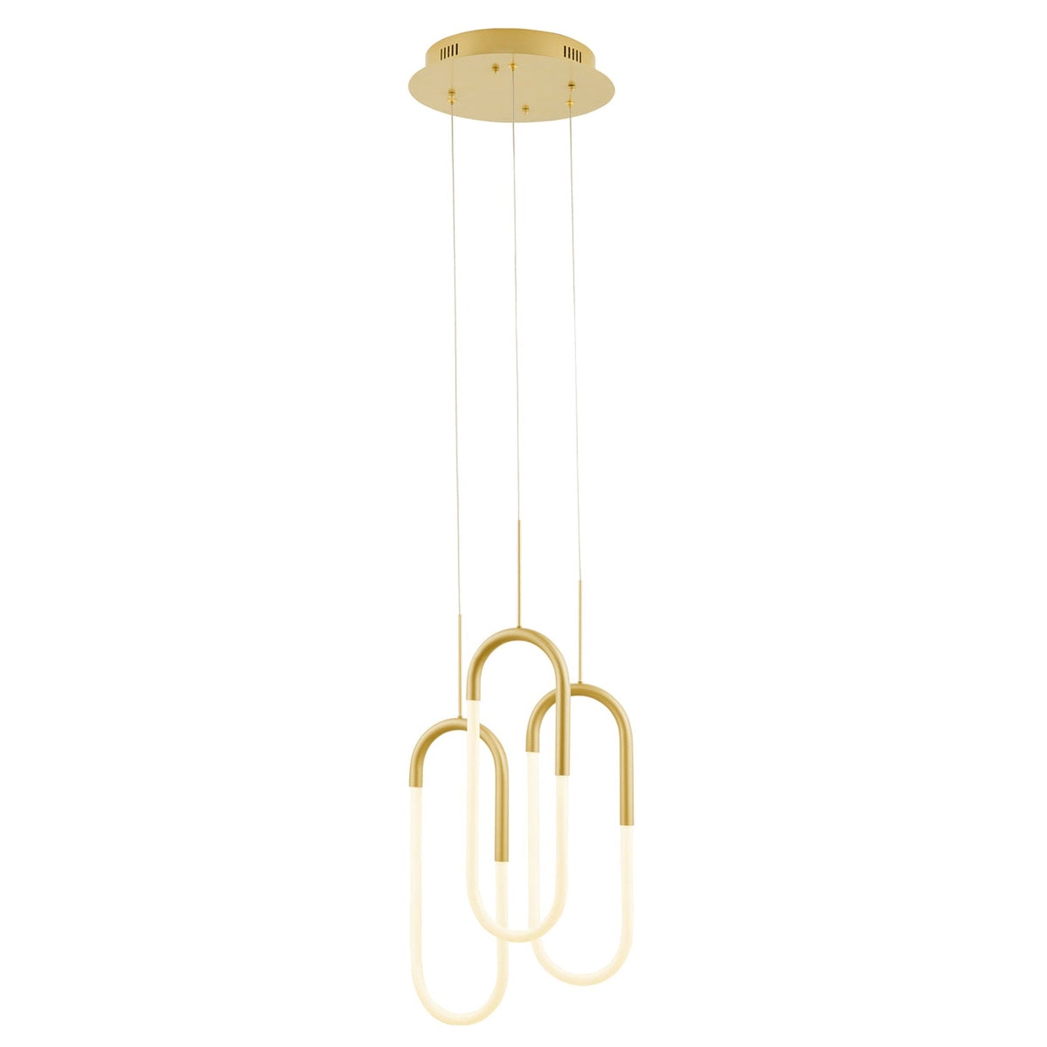 LED Three Clips Chandelier // Sandy Gold - Home Elegance USA