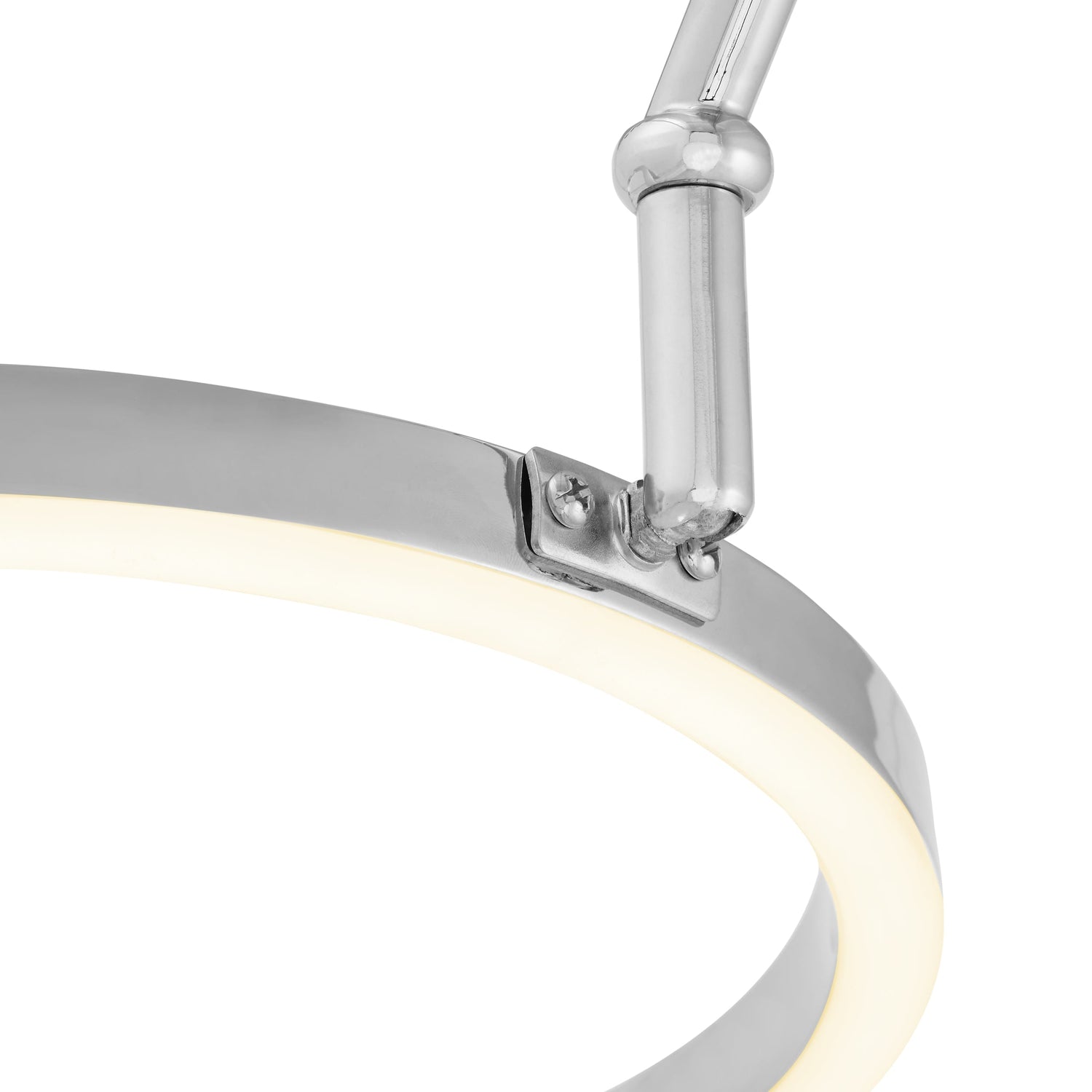 LED Three Ring Hong Kong  Arc Floor lamp // Chrome, Not Dimmable - Home Elegance USA