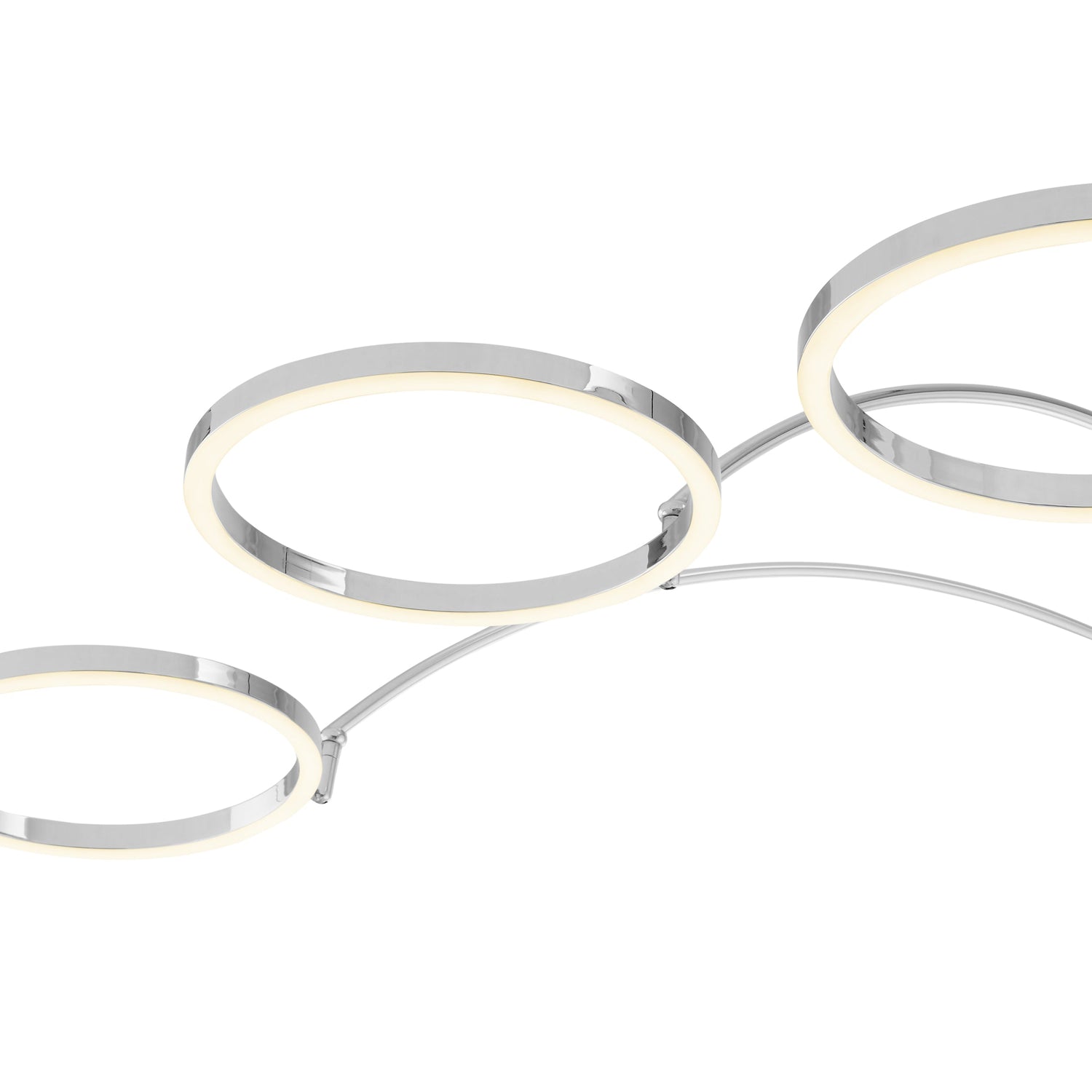 LED Three Ring Hong Kong  Arc Floor lamp // Chrome, Not Dimmable - Home Elegance USA