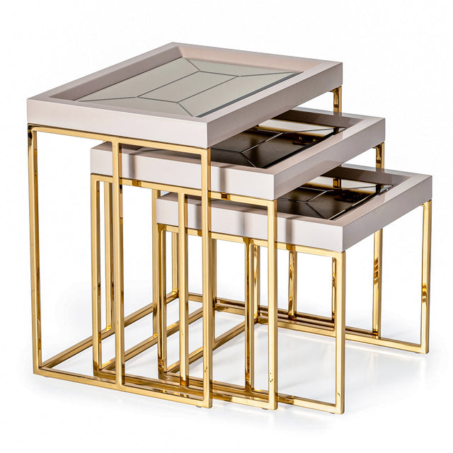 Michael Amini Carmela Nesting Table - Home Elegance USA