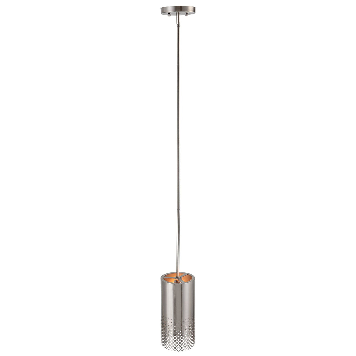 Uttermost Manheim 1 Light Nickel Cylinder Pendant - Home Elegance USA