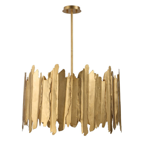 Uttermost Golden Gate 8 Light Industrial Pendant - Home Elegance USA