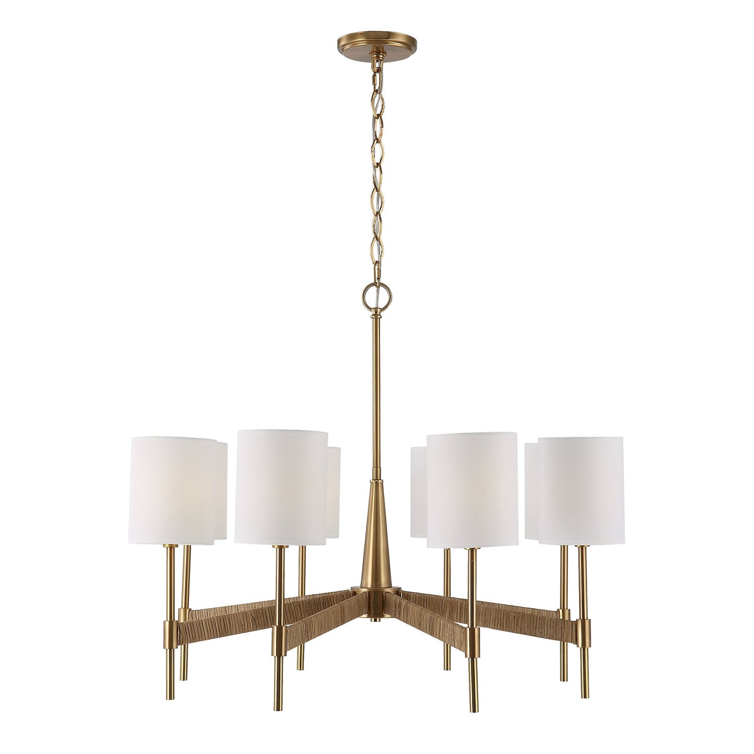 Uttermost Lautoka Rattan 8 Light Chandelier - Home Elegance USA