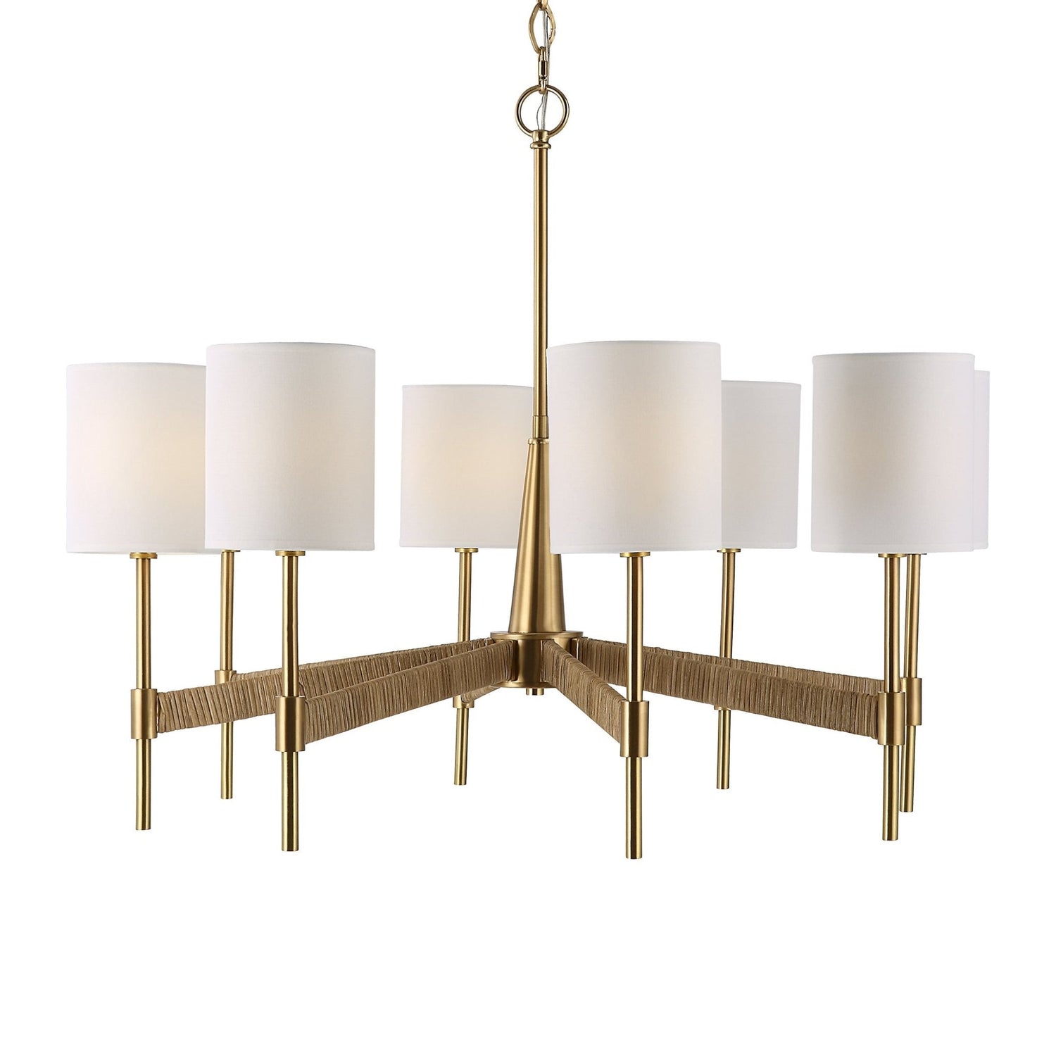Uttermost Lautoka Rattan 8 Light Chandelier - Home Elegance USA