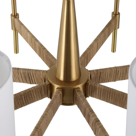 Uttermost Lautoka Rattan 8 Light Chandelier - Home Elegance USA