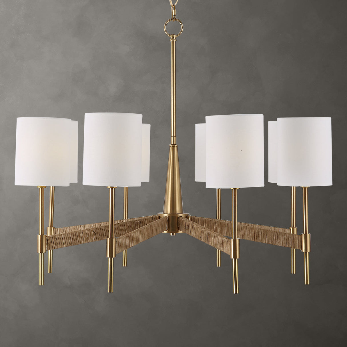 Uttermost Lautoka Rattan 8 Light Chandelier - Home Elegance USA