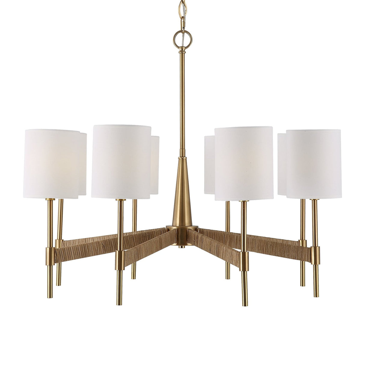 Uttermost Lautoka Rattan 8 Light Chandelier - Home Elegance USA