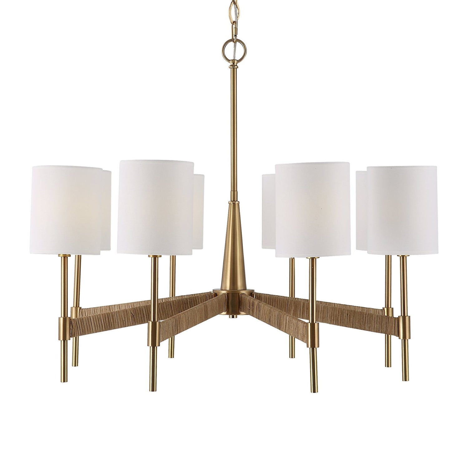 Uttermost Lautoka Rattan 8 Light Chandelier - Home Elegance USA