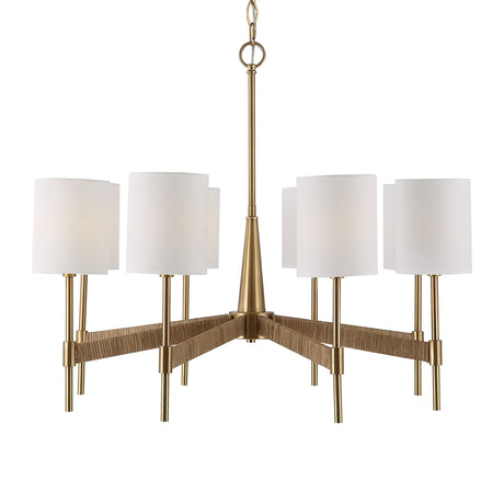 Uttermost Lautoka Rattan 8 Light Chandelier - Home Elegance USA