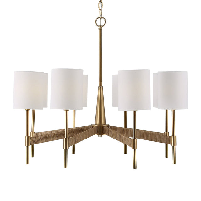 Uttermost Lautoka Rattan 8 Light Chandelier - Home Elegance USA