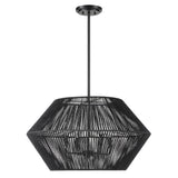 Uttermost Suva 4 Light Black Rope Pendant - Home Elegance USA