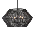 Uttermost Suva 4 Light Black Rope Pendant - Home Elegance USA