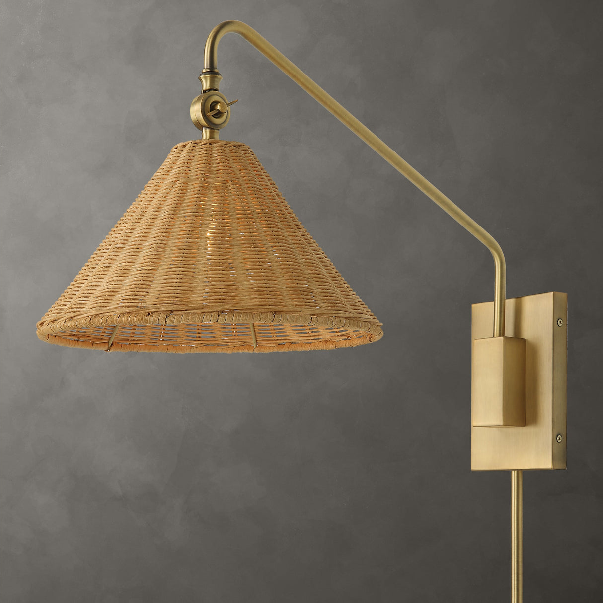 Uttermost Phuvinh 1 Light Rattan Shade Sconce - Home Elegance USA