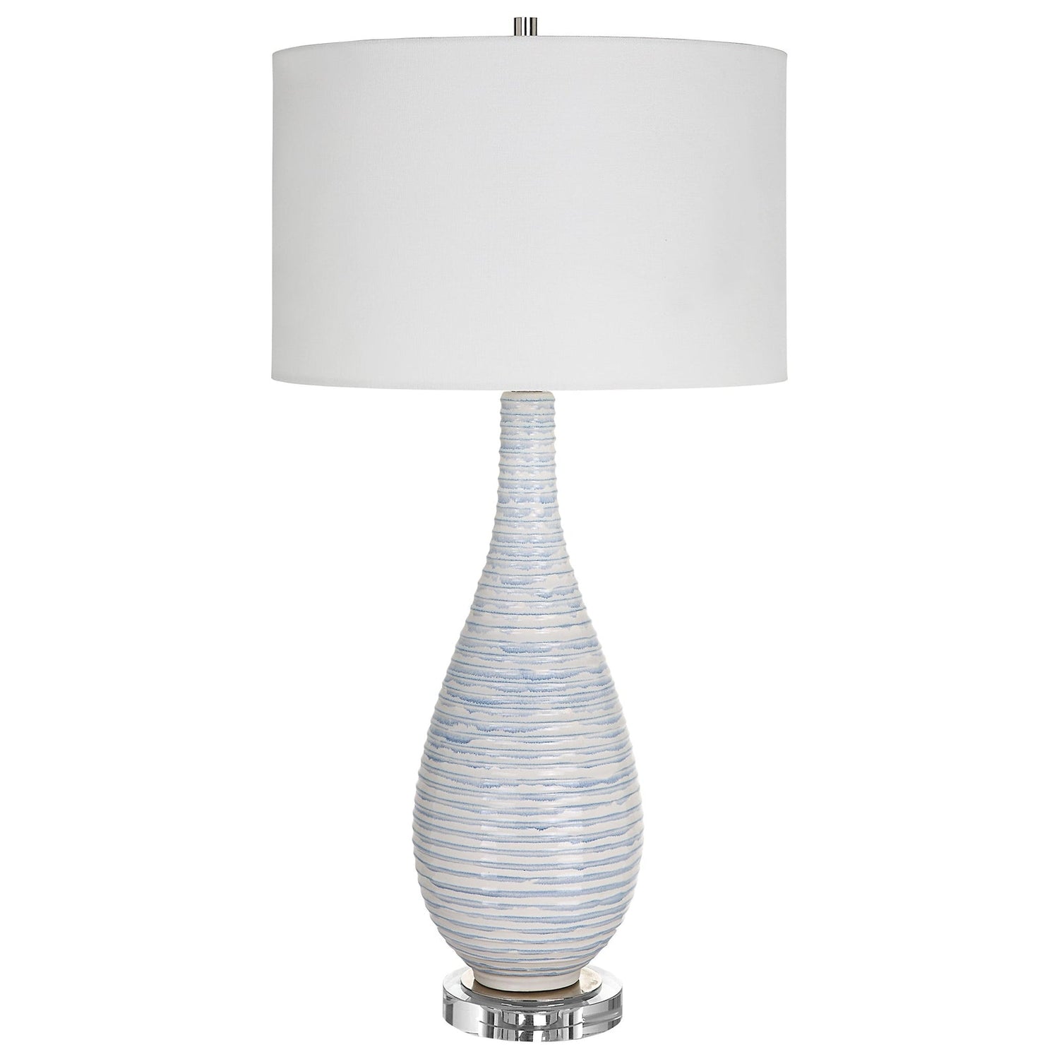 Uttermost Clariot Ribbed Blue Table Lamp - Home Elegance USA