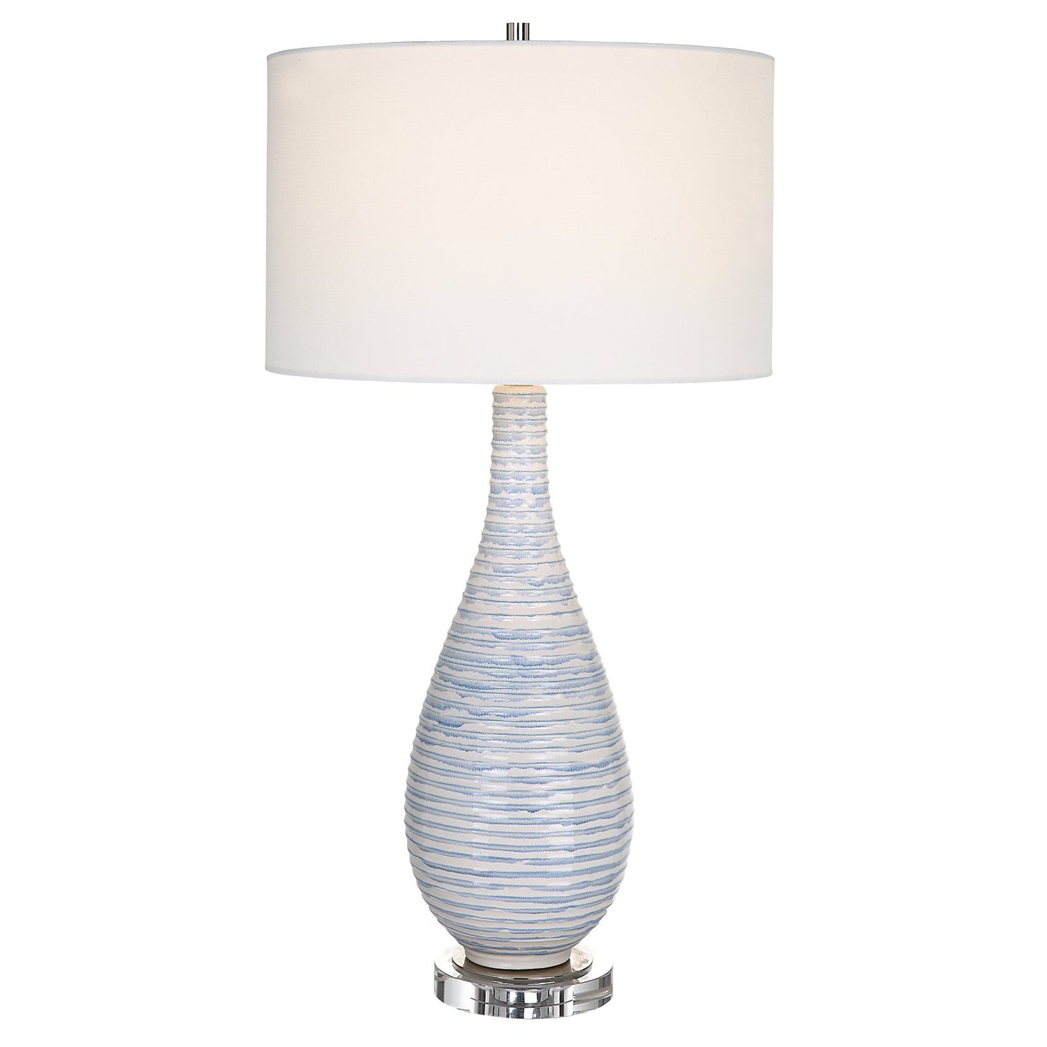 Uttermost Clariot Ribbed Blue Table Lamp - Home Elegance USA
