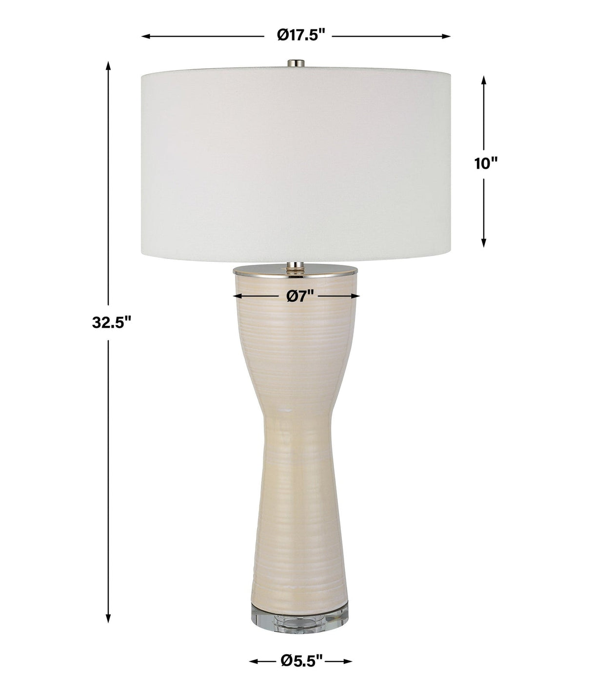 Amphora Off - White Glaze Table Lamp | Uttermost | Home Elegance USA